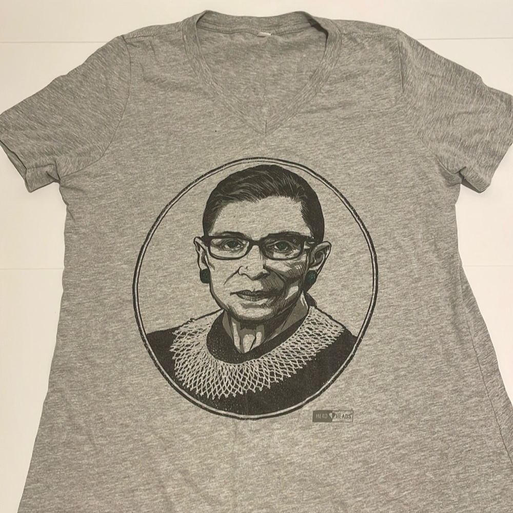 RBG Ruth Bader Gingsburg Size Small Women's V Neck Tee